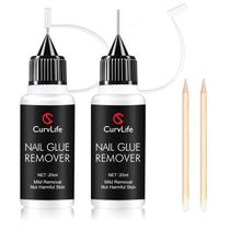 Removedor de cola para unhas Curvlife 20 mL (2 unidades) para unhas prensadas Removedor de cola para unhas Curvlife 20 mL (2 unidades) para unhas prensadas