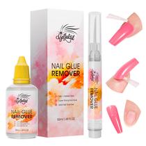 Removedor de cola para unhas GELLAKTIK 50 mL sem acetona com kit de ferramentas para caneta