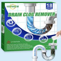 Removedor de entupimento de drenagem HIHWEM Sink Cleaner, 18 pacotes em pó