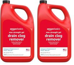 Removedor de entupimentos de drenagem Amazon Basics Max Strength Gel 2x2,36L Removedor de entupimentos de drenagem Amazon Basics Max Strength Gel 2x2,36L