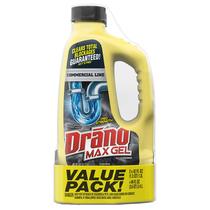 Removedor de entupimentos de drenagem Drano Max Gel 1,25 L (pacote com 2) para chuveiro ou pia