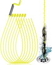 Removedor de entupimentos de drenagem DrSnake de 35 polegadas com alça giratória (pacote com 7) Removedor de entupimentos de drenagem DrSnake de 35 polegadas com alça giratória (pacote com 7)