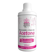 Removedor de esmalte com acetona 100ml - world queen Removedor de esmalte com acetona 100ml - world queen