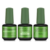 Removedor de esmalte em gel ALIVER 15 ml - pacote com 3 (verde)