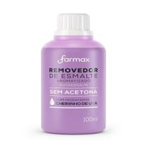 Removedor de esmalte farmax s/acetona uva 12x100ml Removedor de esmalte farmax s/acetona uva 12x100ml
