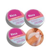 Removedor de Esmalte Lenço Umedecidos Ricca 3 Caixas com 32un 4,4cm