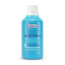 Removedor de esmalte solução à base de acetona farmax 100ml Removedor de esmalte solução à base de acetona farmax 100ml