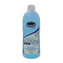 Removedor de esmaltes com acetona + silicone ideal 500ml Removedor de esmaltes com acetona + silicone ideal 500ml