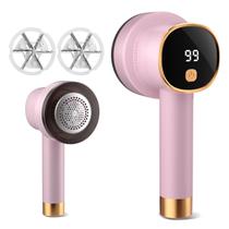 Removedor de fiapos LVAINIT elétrico recarregável de 6 lâminas rosa Removedor de fiapos LVAINIT elétrico recarregável de 6 lâminas rosa
