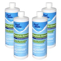 Removedor de fosfato Pool Mate 1L, pacote com 4 unidades premium para todas as piscinas