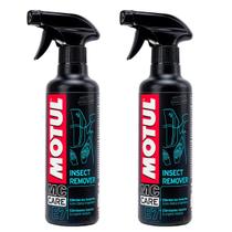 Removedor de Insetos Limpeza Viseira Capacete Moto Bolha Parabrisa Motul E7 Insect Remover - Kit c/ 2