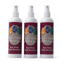 Removedor de manchas de vinho tinto - Estofamento e carpetes - Pacote 3 x 30,5 g - Fácil e efetivo - Wine Away