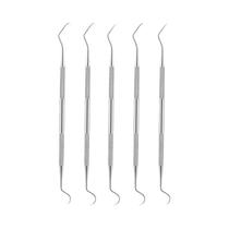 Removedor De Manchas Dentais De Aço Inoxidável Com Ponta Dupla E Sonda Periodontal Removedor De Manchas Dentais De Aço Inoxidável Com Ponta Dupla E Sonda Periodontal