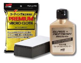 Removedor de Manchas Soft 99 Para Vidros Glass Refresh + Toalha de Microfibra Premium