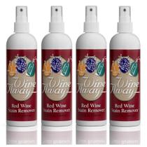 Removedor de manchas Wine Away Red Wine 355ml, tapete de tecido, 4 garrafas Removedor de manchas Wine Away Red Wine 355ml, tapete de tecido, 4 garrafas