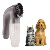 Removedor de pelos automatica escova aspirador com massageador para caes e gatos a pilha