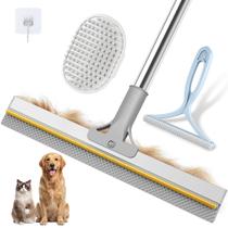 Removedor de Pelos de Animais Skrmisda com Cabo Ajustável de 137 cm Conjunto de 3 Peças Removedor de Pelos de Animais Skrmisda com Cabo Ajustável de 137 cm Conjunto de 3 Peças