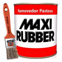 Removedor de Tinta Pastoso 1Kg 900ml Maxi Rubber + Pincel