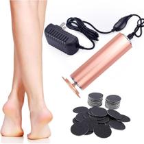 Removedor elétrico de calos nos pés com 60 discos de lixar para homens/mulheres