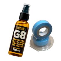 Removedor Mega Hair Fita Adesiva G8 120ml 3 Mt. Fita Azul