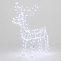 Rena de Natal Macho com LED Branco Frio 112 Lâmpadas 45cm Decoração Natalina Armação Metálica Iluminada 220V Rena de Natal Macho com LED Branco Frio 112 Lâmpadas 45cm Decoração Natalina Armação Metálica Iluminada 220V