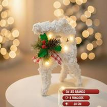 Rena de Neve 30cm - 30 LEDs Branco Quente Bivolt 8 Funções Rena de Neve 30cm - 30 LEDs Branco Quente Bivolt 8 Funções