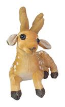 Rena De Pelúcia Deitado Realista Cabeça Durinha 30Cms