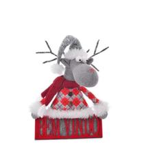Rena Decorativa Chifre Graveto Bem Vindo 30cm Enfeite de Natal