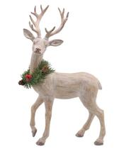 Rena decorativa em pé c/ arranjo - 39 cm Rena decorativa em pé c/ arranjo - 39 cm