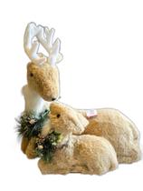 Rena Deitada c/ Filhote - 32cm - Tokdacasa