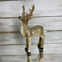 Rena em Pé Decorativa de Ceramica Bege Luiz Salvador Rena em Pé Decorativa de Ceramica Bege Luiz Salvador