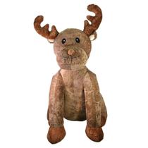 Rena Inflável Sentada De Pelúcia 3led Bivolt 2,44m