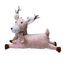 Rena Natalina deitada Rose Brocada 30cm