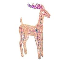 Rena natalina em metal com luz bivolt furta cor 35x69 cm Rena natalina em metal com luz bivolt furta cor 35x69 cm