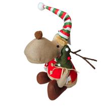 Rena Natalina Sentada em tecido luxo 30cm