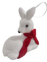 Rena Pendente Branca 12,5x7,5x12,5cm com Cachecol