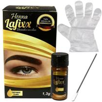 Rena sobrancelha profissional LAFIXX 1.3g palito e luvas Design henna sombrancelha renna Rendimento Rena sobrancelha profissional LAFIXX 1.3g palito e luvas Design henna sombrancelha renna Rendimento