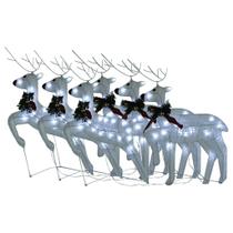 Renas de Natal vidaXL com 120 LEDs para ambientes internos e externos