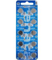 Renata 357 SR44W 1.55V Batería de Óxido de Plata para Reloj - Paquete de 10 Renata 357 SR44W 1.55V Batería de Óxido de Plata para Reloj - Paquete de 10