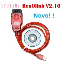 Renault ECU Programador Airbag Reset OBD2 Ferramenta De Diagnóstico Renolink V2.10 Multi-Idioma ECM