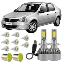 Renault Logan Kit Lampadas Led Farol Baixo H7 Luz Placa Ré Renault Logan Kit Lampadas Led Farol Baixo H7 Luz Placa Ré