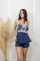 RENDA BICOLOR LUNA AZUL E BRANCO Tamanhos P, M, G