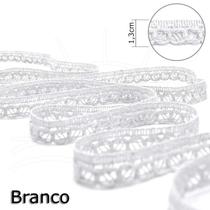 Renda Bolinha Estreita Branca 1,3cm - 10m