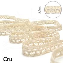 Renda Bolinha Estreita Cru 1,3cm - 10m