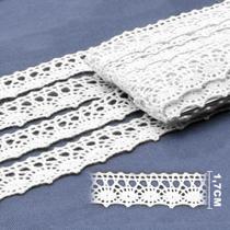 Renda de Algodão ArtePunto RA004 Branca 1,7cm - 10 Metros Renda de Algodão ArtePunto RA004 Branca 1,7cm - 10 Metros