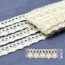 Renda de Algodão ArtePunto RA004 Cru 1,7cm - 10 Metros