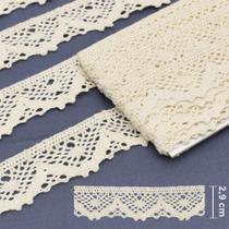 Renda de Algodão ArtePunto RA036 Cru 2,9cm - 10 Metros Renda de Algodão ArtePunto RA036 Cru 2,9cm - 10 Metros