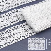 Renda de Algodão ArtePunto RA038 Branca 4,9cm - 10 Metros