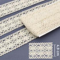 Renda de Algodão ArtePunto RA038 Cru 4,9cm - 10 Metros Renda de Algodão ArtePunto RA038 Cru 4,9cm - 10 Metros