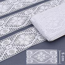 Renda de Algodão ArtePunto RA043 Branca 5,0cm - 10 Metros Renda de Algodão ArtePunto RA043 Branca 5,0cm - 10 Metros